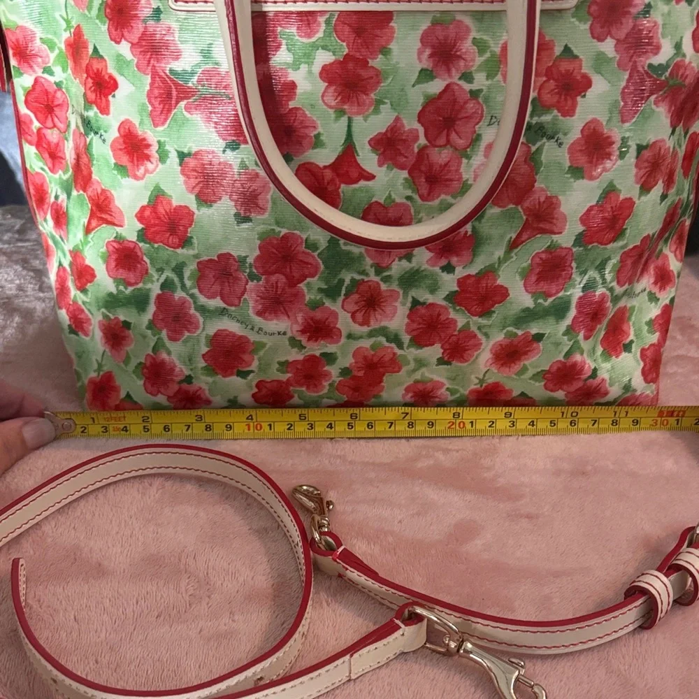 Dooney and Bourke Floral Satchel in coated cotton - Picture 6 of 8